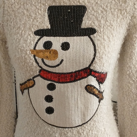 "Ugly" Christmas sweater, holiday snowman bead, Sm - Picture 2 of 8